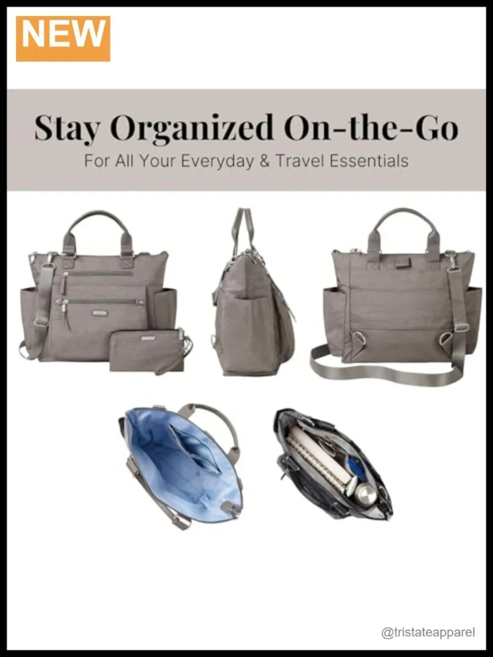 3-in-1 Convertible Backpack Tote Travel Bag with RFID Wristlet, Water-Resistant